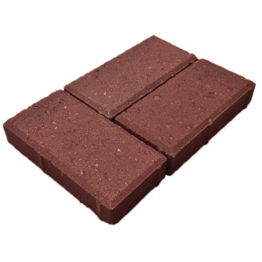 Брусчатка «Кирпич» 200x100x40 (1,73 кг.) красная - «Компания Камнеград»
