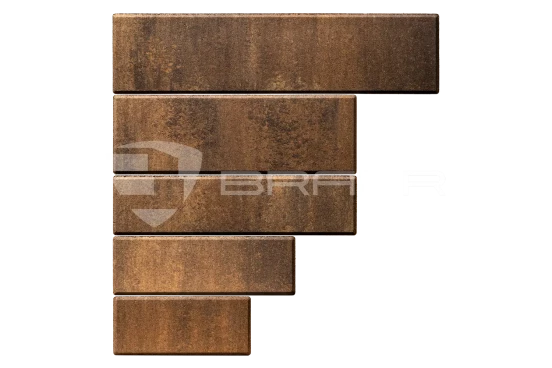 Тротуарная плитка Braer Домино, Color Mix Каштан, 60 мм - «Компания Камнеград» - Изображение 1