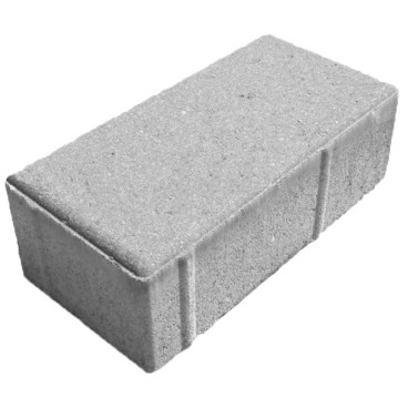 Брусчатка «Кирпич» 200x100x80 (3,68 кг.) белая - «Компания Камнеград»