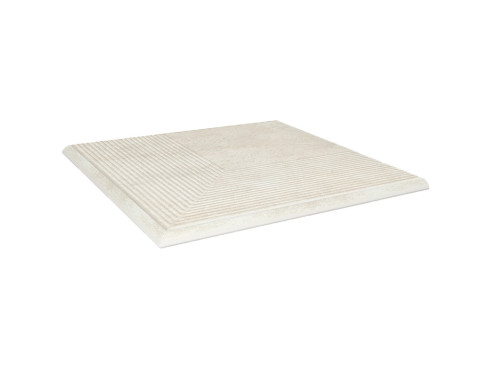 Клинкерная угловая ступень с насечками Paradyz Scandiano, Beige, 300×300×11 мм - «Компания Камнеград»