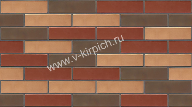 Кирпич лицевой керамический МИКС 4 (терракотовый, бордо, гляссе) Воротынск - «Компания Камнеград» - Изображение 4