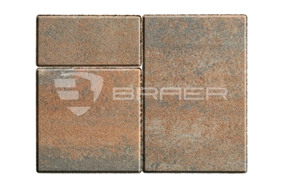 Тротуарная плитка Braer Старый город Ландхаус, Color Mix Койот, 80 мм - «Компания Камнеград» - Изображение 1