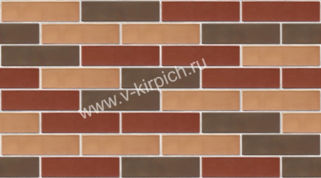 Кирпич лицевой керамический МИКС 4 (терракотовый, бордо, гляссе) Воротынск - «Компания Камнеград» - Изображение 1