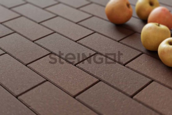 Тротуарная плитка Steingot прямоугольник темно-коричневая (фаска) - «Компания Камнеград» - Изображение 1