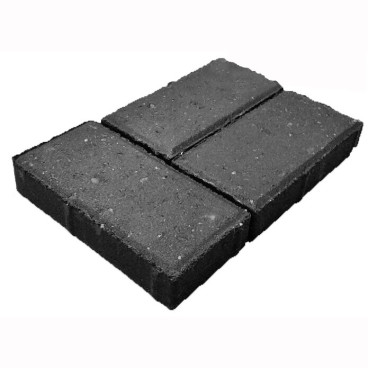 Брусчатка «Кирпич» 200x100x60 (2,6 кг.) чёрная - «Компания Камнеград»