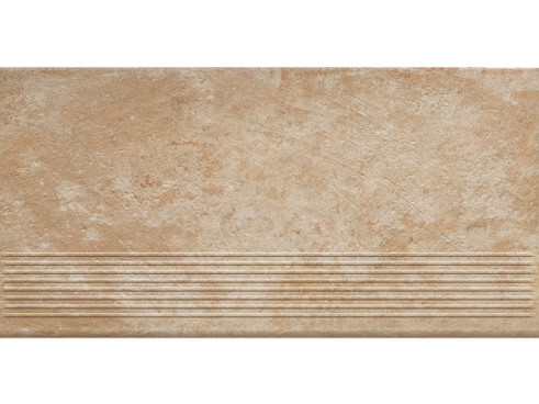 Клинкерная ступень с насечками Paradyz Ilario, Beige, 600×300×8,5 мм - «Компания Камнеград»
