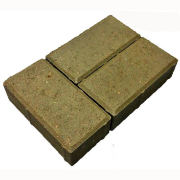 Брусчатка «Кирпич» 200x100x60 (2,6 кг.) горчичная - «Компания Камнеград»