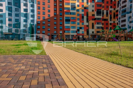 Тротуарная плитка Braer Прямоугольник, Color Mix Мальва, 60 мм - «Компания Камнеград» - Изображение 4