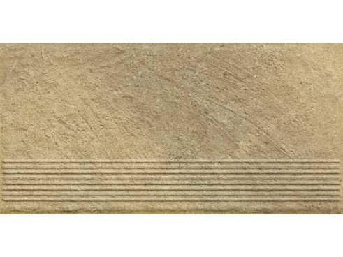 Клинкерная ступень с насечками Paradyz Eremite, Beige, 600×300×8,5 мм - «Компания Камнеград» - Изображение 1