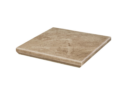 Клинкерная угловая ступень с капиносом Paradyz Mattone Pietra, Beige, 330×330×11 мм - «Компания Камнеград»